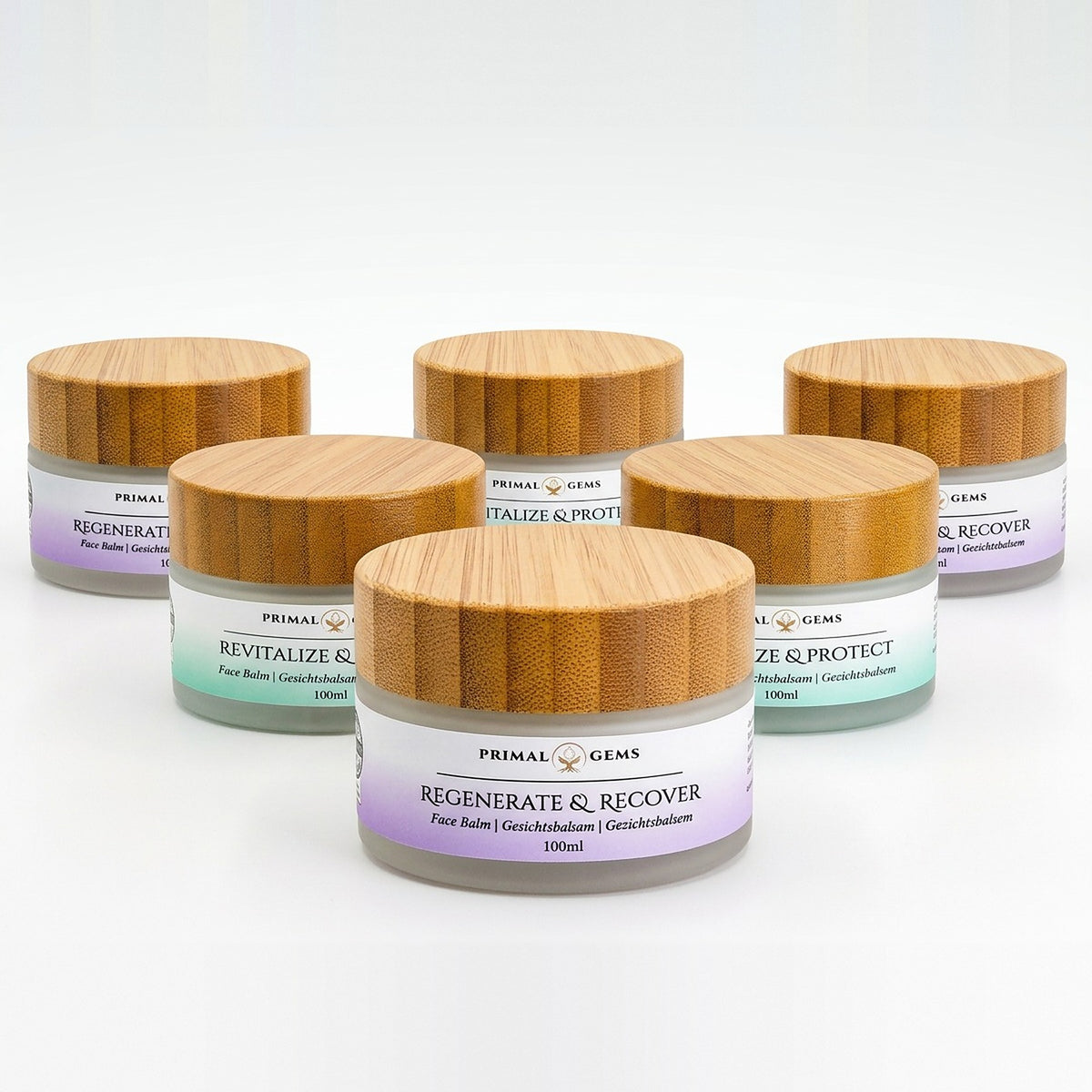 Primal Gems Tallow Ritual Set Day & Night Balm 100 ml – 3 Sets (6 Tiegel)