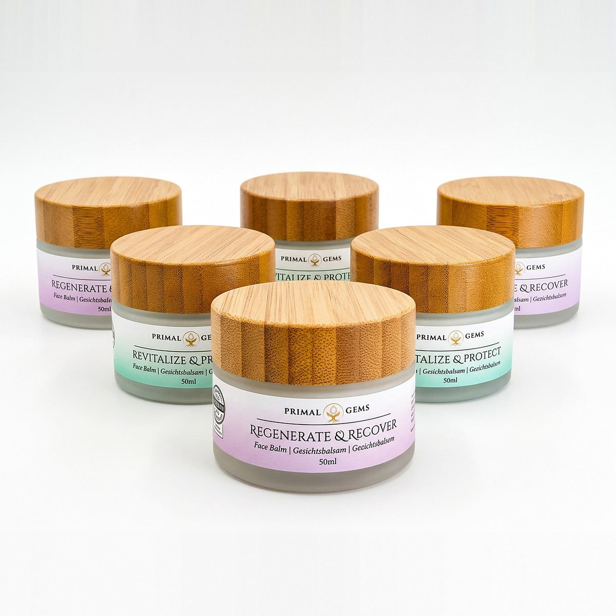 Primal Gems Tallow Ritual Set Day & Night Balm 50 ml – 3 Sets (6 Tiegel)